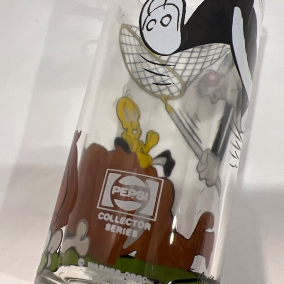 PEPSI Collector Series SYLVESTER TWEETY BIRD 1976 Warner Bros glass Vintage